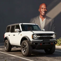 OJ Simpson in GTA V driving a white ford bronco