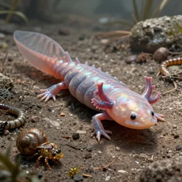 dichroic ant axolotl snail toad bug bee fly worm caterpillar fish, (((artstation, concept art, smooth, sharp focus, artgerm, Tomasz Alen Kopera, Peter Mohrbacher, donato giancola, Joseph Christian Leyendecker, WLOP, Boris Vallejo))), octane render, unreal engine, 3d render, , octane render, nvidia raytracing demo, grainy, muted