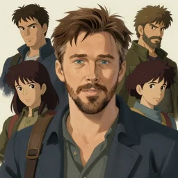 ryan gosling, fire emblem, art by studio ghibli and j. c. leyendecker and greg rutkowski and artgerm and ilya kuvshinov, portrait, d & d, fantasy, highly detailed, digital painting, headshot, trending on artstation, concept art, sharp focus, illustration