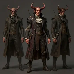 concept art victorian man from hell, greg rutkowski, character design, trending on artstation, highly detailed, photorealisitc, ambient lighting, anato finnstark, piotr jablonski, 4 k, unreal engine
