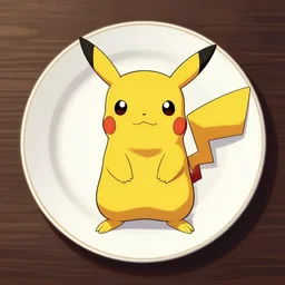 skeletal pikachu on a plate