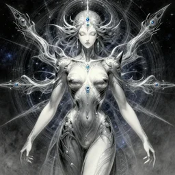 perfectly detailed lotus! confounded by multiversal prowess - increasing physical mental perfection, symmetrical! intricate, seductive, highly detailed, interstellar divine perfection! lee jin - eun concept art, smooth, sharp focus, illustration, art by wlop and greg rutkowski and james jean and peter mohrbacher