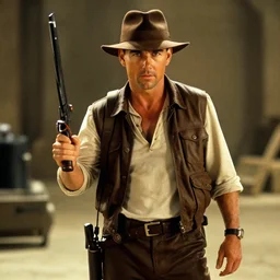 film still of Tom Cruise as Indiana Jones in Raiders of the Lost Ark, 4k