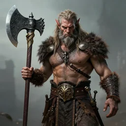 amazing masterclass portrait of a ruthless barbarian cyclops, giant axe, 8 k, hyperrealistic, dragon slayer, hyperdetailed, fantasy portrait by laura sava