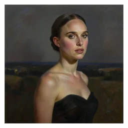 a painting of natalie portman by Jeremy Mann