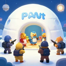a swat team raid of a club penguin igloo