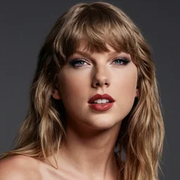 a front - faced clear close - up studio portrait of taylor swift looking slightly to the right, dramatic cinematic lighting, trending on artstation, fine details, 8 k, highly detailed, beautifully composed