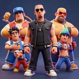 marshall bruce mathers iii eminem, at all angles clash royal style characters, unreal engine 5, octane render, detailed, brawl stars, cinematografic, cinema 4 d, un artstation trending, high definition, very detailed, blender