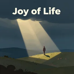 the joy of life, a simple textured vector based illustration, atmospheric dreamscape painting, wlop