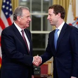 photo of richard nixon shaking hands with mark zuckerberg