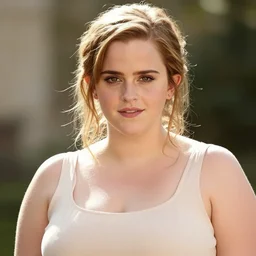 highly detailed portrait of emma watson, obese, overweight, global illumination, radiant light, photography