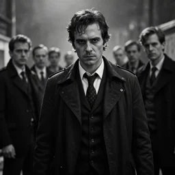 1 9 4 0 s mafia, cinematic, black and white. 8 k