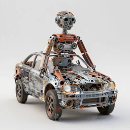 human made of car parts