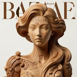 sculpture made of wood, portrait, female, future, wood, tree, harper's bazaar, vogue, magazine, insanely detailed and intricate, concept art, close up, ornate, luxury, elite, elegant, trending on artstation, by ruan jia, by Kenneth Willardt, by ross tran, by WLOP, by Andrei Riabovitchev,