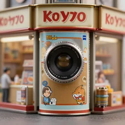 closeup portrait of tin toy retro tokyo corner store, depth of field, zeiss lens, detailed, centered, photoshoot, by nicoletta ceccoli, mark ryden, lostfish, breathtaking, 8 k resolution, extremely detailed, beautiful, establishing shot, artistic, hyperrealistic, octane render, - h 8 0 4