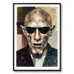 mf doom poster, abstract art prints, pop art, velvet, organic, natural