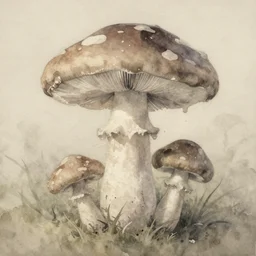 muted color!! ( ( ( ( ( ( ( ( ( ( ( ( ( ( ( ( ( soft soft soft watercolor of a mushrooms painterly, granular dripping running. very muted colors. ) ) ) ) ) ) ) ) ) ) ) ) ) ) ) ) ) by jean - baptiste monge!!!!!!!!!!!!!!!!!!!!!!!!!!!!!!