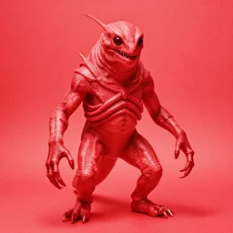 a red monochromatic filtered photo of a SCP creature number 26101978.-H 576