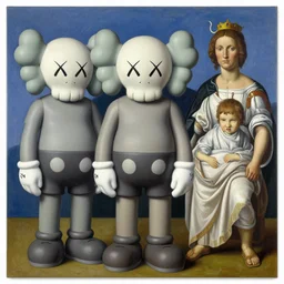 hip hop cover by shusei nagaoka, kaws, david rudnick, oil on canvas, bauhaus, surrealism, neoclassicism, renaissance, hyper realistic, pastell colours, cell shaded, 8 k - h 7 0 4