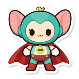 cute miss mascot cra © follet cra © follet mesprit super hero sticker art, cronobreaker, beeple game icon