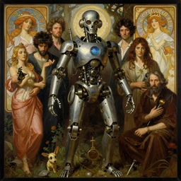 hyper realistic painting of the mechanical philosopher in the style of wayne barlowe, gustav moreau, goward, gaston bussiere and roberto ferri, santiago caruso, and austin osman spare, bouguereau, alphonse mucha, saturno butto. occult art