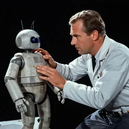 jimmy stewart diagnosing an android in space