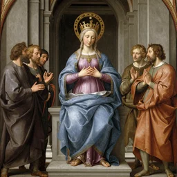 the coronation of the virgin by pietro perugino,