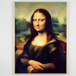 individual silk screen portrait of mona lisa by andy warhol