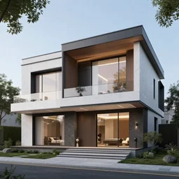 modern luxurious house with professional architecture, realistic, clean, detailed