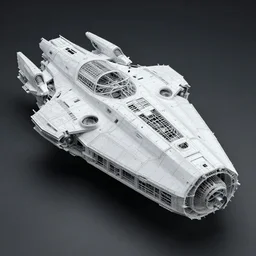 unfinished prototype space ship, sci - fi