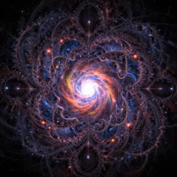 fractal entropia of universe, greg rutkowski, esuthio, craig mullinshyper, scifi, symmetry fractal, octane render, detailed realistic 8 k,