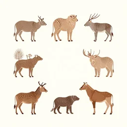 a clean diagram aboriginal about animals and nature, muy definido, clean design,, minimal design, free spaces, by goya 2 4 0 0 dpi