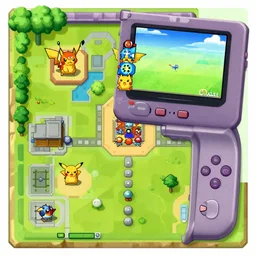 pokemon map, gba screenshot