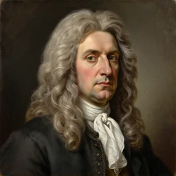 Isaac Newton, father of physics, oil on canvas, intricate, portrait, 8k highly professionally detailed, HDR, CGsociety