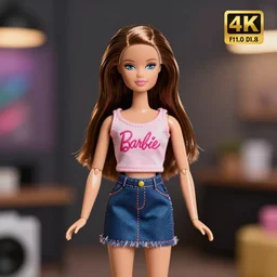 high quality presentation photo of a barbie doll, photography 4k, f1.8 anamorphic, bokeh, 4k, Canon, Nikon