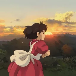 sunset by studio ghibli
