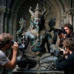 a masterpiece photograph of gothic hindu satan, by steve mccurry, by alex webb, by gregory crewdson, by tim walker, shot on large format film camera, cinematic composition, dramatic moment, detailed, beautiful natural lights,