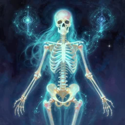 human skeleton, arcane magic digital painting bioluminance alena aenami artworks in 4 k design by lois van baarle by sung choi by john kirby artgerm style pascal blanche