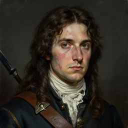 a young wounded 1 8 th century scottish warrior, close up, portrait, sinister atmospheric lighting. highly detailed painting by greg rutkowski, anime style