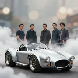 custom classic racing sport car. car design by cory loftis, fenghua zhong, ryohei hase, ismail inceoglu and ruan jia. len blur background bokeh. art by artgerm and filip hodas. clouds by rhads.