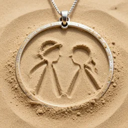beautiful amulet made from sand and dirt, symbolizing marriage