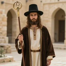 Photograph of a young itinerant Jewish prophet from the Galilee in northern Israel