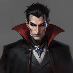 hq rendering, dark vampire, character portrait, concept art, painterly, fanart, highly detailed in the style of overwatch by ilya kuvshinov, wenjun lin,