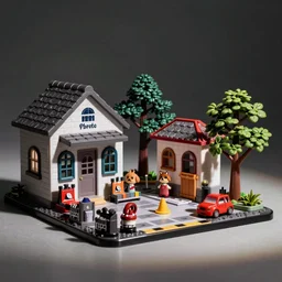 a crime scene themed littlest pet shop set