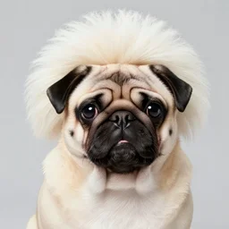 pug with the world's largest pompadour