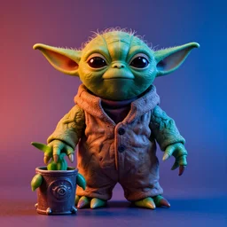 cronenberg flesh monster yoda by wayne barlow and zdzisław beksinski, action figure, sofubi, studio lighting, colored gels, colored background, xf iq 4, 1 5 0 mp, 5 0 mm, f 1. 4, iso 2 0 0, 1 / 1 6