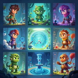 photo cartoon illustration comic manga painting of laboratory environement : 6 fantasy environement, digital painting, volumetric lighting by feng zhu, 3 d alejandro alvarez alena aenami artworks in 4 k beeple, by thomas kinkade hearstone league of legends dofus overwatch
