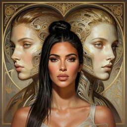 symmetry!! portrait of kim kardashian in the style of horizon zero dawn, machine face, intricate, elegant, highly detailed, digital painting, artstation, concept art, smooth, sharp focus, illustration, art by artgerm and greg rutkowski and alphonse mucha, 8 k