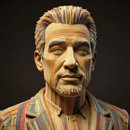 hyperrealistic mixed media image of a statue of jerry seinfeld made entirely of multicolored dry noodles, stunning 3 d render inspired art by istvan sandorfi and greg rutkowski, perfect facial symmetry, realistic, highly detailed attributes and atmosphere, dim volumetric cinematic lighting, 8 k octane extremely hyper - detailed render, post - processing, masterpiece,
