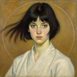 portrait masterpiece painting of korra in the style of ilya kuvshinov, ilya - kuvshinov!!!!!!!!!!!!!!!!!!!!!!!!!! ilya - kuvshinov!!!!!!!!!!!! and artgerm ( ( ( ( ( alphonse mucha )